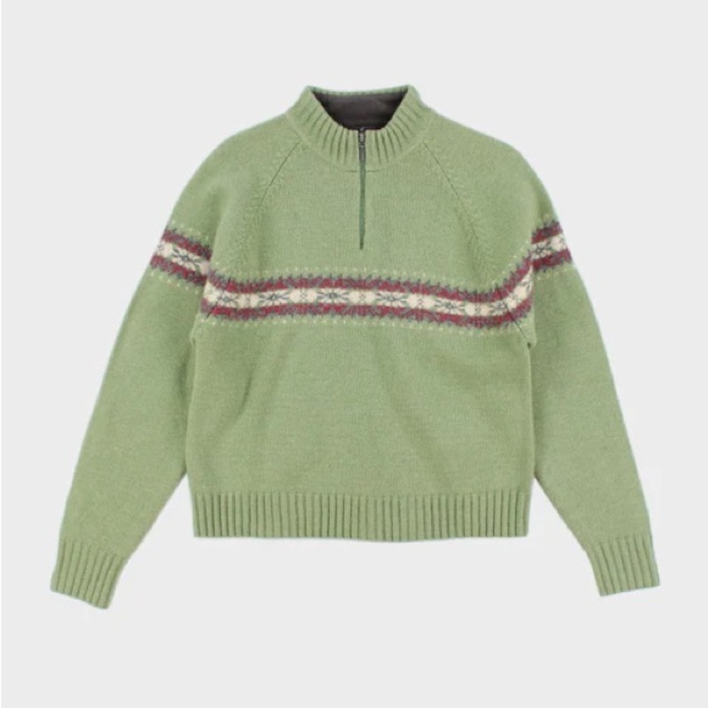 Woolrich 100% Wool Half-Zip Sweater